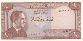 Jordan, 1/2 Dinar, 1959, UNC, B205c,
