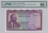Kenya, 100 Schillings, 1972, PMG 66EPQ, P#10c,