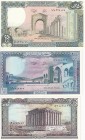 Lebanon, 1-250 Livres Lot, 1980-88, UNC, Total 7 Banknotes,