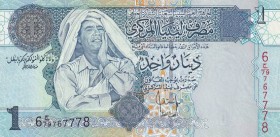 Libya, 1 Dinar, 2008, XF+, B531a,