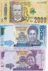 Malawi, 2016 Issues Lot, 2000-200-20 Kwacha, UNC, B163a & B160a & B157c, Total 3 Banknotes