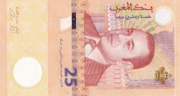 Morocco, 25 Dirhams, 2012, UNC, B514a, This note commemorates the 25th anniversary of Dar As-Sikkah, the bank department that prints notes and mints c...