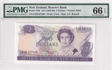 New Zealand, 2 Dollars, 1985, PMG 66EPQ, P#170b,