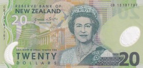 New Zealand, 20 Dollars, 2013, UNC, B133g, Counting flaw