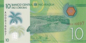 Nicaragua, 10 Cordobas, 2014, UNC, B506a, Polymer