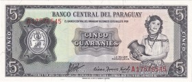Paraguay, 5 Guaranies, 1952, UNC, B811b,