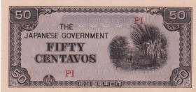 Philippines, 50 Centavos, 1942, UNC, B804a, Japanese Government