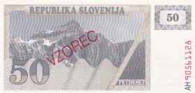 Slovenia, 50 Tolarjev Specimen, 1990, UNC, B205as2,