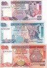 Sri Lanka, 2004-06 Issues Lot, 20-50-100 Rupees, UNC, B115e & B116d & B117d,