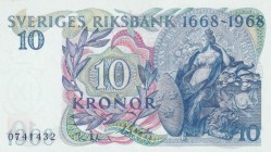 Sweden, 10 Kronor, 1968, UNC, B142a, Sveriges Riksbank's 300th anniversary