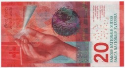 Switzerland, 20 Francs, 2015, VG, B336a,
