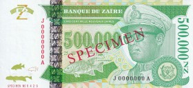 Zaire, 500.000 Zaires Specimen, 1996, UNC, B152as,