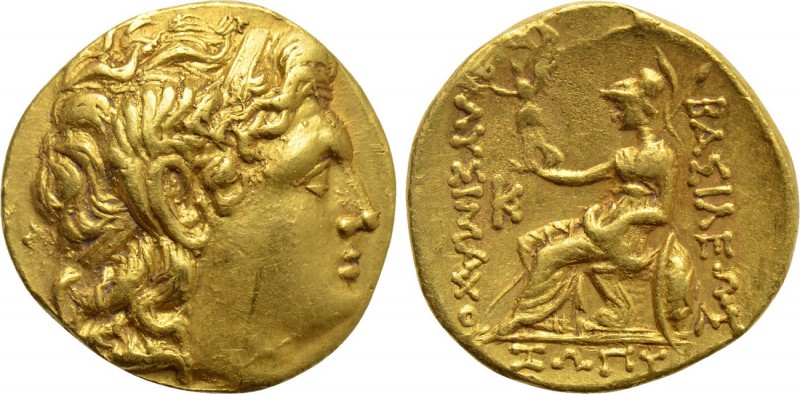 KINGS OF THRACE (Macedonian). Lysimachos (305-281 BC). GOLD Stater. Kalchedon. ...