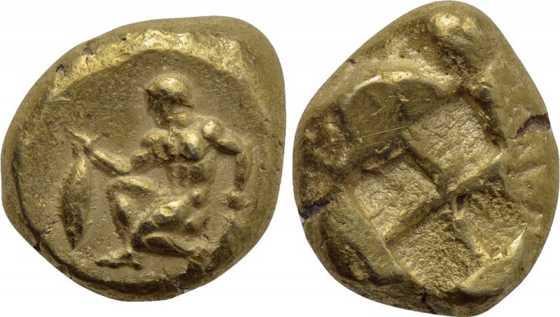 MYSIA. Kyzikos. EL Stater (Circa 550-450 BC). 

Obv: Nude youth kneeling left,...