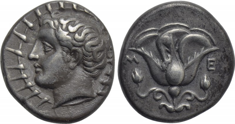 MYSIA. Lampsakos? Memnon of Rhodes (Mid 4th century BC). Drachm.

Obv: Head of...