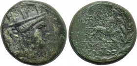 IONIA. Smyrna. Ae (Circa 85-75 BC). Phanes Matronos, magistrate.