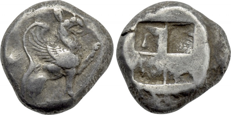 IONIA. Teos. Stater (Circa 510-500 BC).

Obv: Griffin seated right, raising fo...