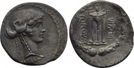 L. TORQUATUS. Denarius (58 BC). Rome.