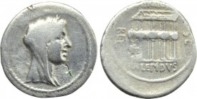 M. AEMILIUS LEPIDUS. Denarius (58 BC). Rome.