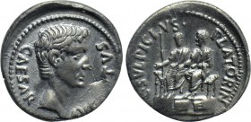 AUGUSTUS (27 BC-14 AD). Denarius. Rome. C. Sulpicius Platorinus, moneyer.