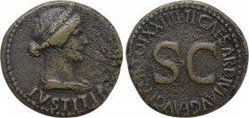 TIBERIUS (14-37). Dupondius. Rome.