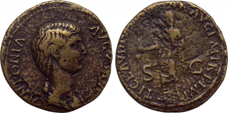 ANTONIA II (Augusta, 37 and 41). Ae Dupondius. Rome. 

Obv: ANTONIA AVGVSTA. ...