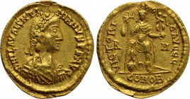 VALENTINIAN III (425-455). GOLD Solidus. Rome.