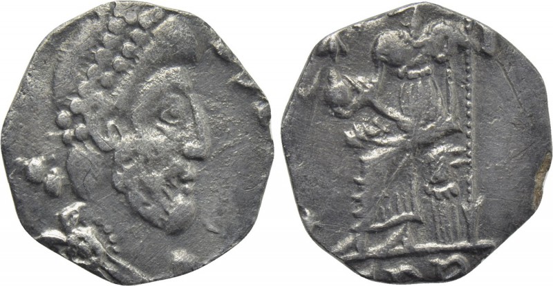 EUGENIUS (392-394). Siliqua. Treveri. 

Obv: Diademed, draped and cuirassed bu...