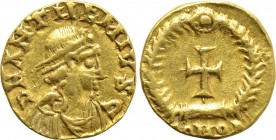 UNCERTAIN GERMANIC TRIBES. Germany. GOLD Tremissis (Late 5th century). Imitating an uncertain mint issue of Anthemius.