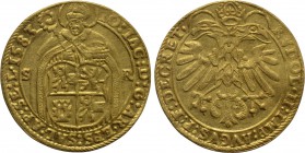 AUSTRIA. Salzburg. Johann Jakob Khuen von Belasi (1560-1586). GOLD 2 Ducats (1583).