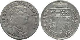 GERMANY. Anhalt-Zerbst. Karl Wilhelm (1667-1718). Gulden or 2/3 Taler (1676-CP).