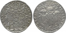 GERMANY. Sachsen. Christian II, Johann Georg I & August (1591-1611). Taler (1597-HB). Dresden.