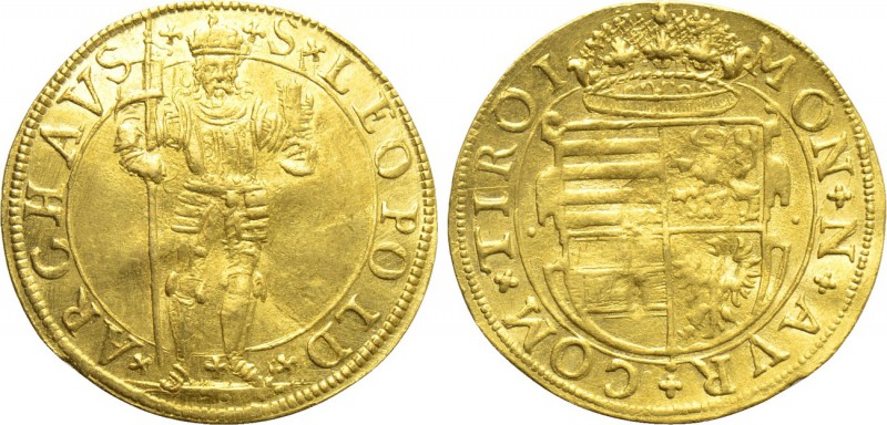 HOLY ROMAN EMPIRE. Rudolf II (Emperor, 1576-1612). GOLD Ducat. Hall. 

Obv: S ...