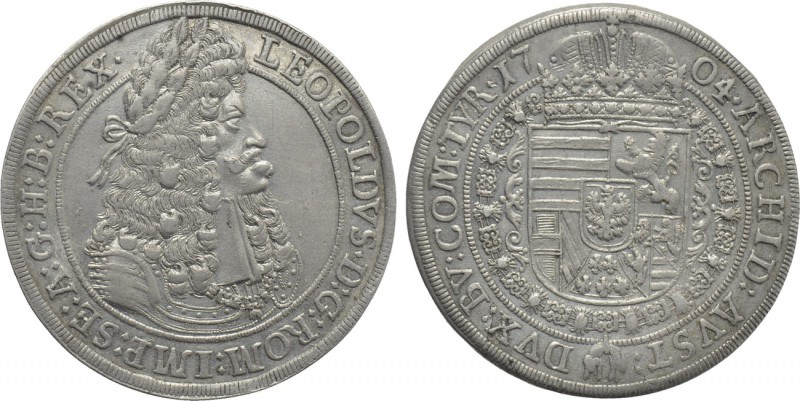 HOLY ROMAN EMPIRE. Leopold I (1657-1705). Taler (1704). Hall.

Obv: LEOPOLDVS ...