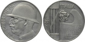 ITALY. Vittorio Emanuele III (1900-1943). 20 Lire (1928//VI-R). Rome.
