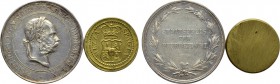 1 Medal of Franz Joseph I and 1 Coin Weight.