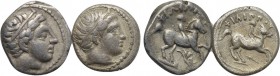 2 Tetrobols of Philip II.