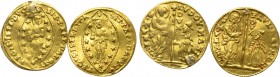 2 Venetian gold zecchini (both with restored holes).