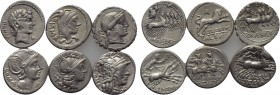 6 Roman Republican Denari.