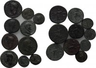 10 Roman Imperial coins.
