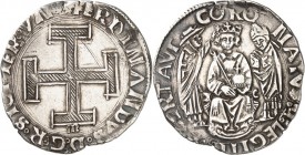 ITALIEN. 
NEAPEL & SIZILIEN. 
Ferdinando I. d'Aragona 1458-1494. Coronato M o.J. Krückenkreuz / Krönungszeremonie. CNI XIX&nbsp; 147 ff., Pannuti-Ri...