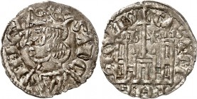 SPANIEN. 
KASTILIEN & LEON. 
Sancho IV. el bravo 1284-1295. Bi-Cornaro 0,75g,Burgos. Gekr. Brb. n.l. + SANC-II REX / + CASTEL-LE LE-GIONS Kastell mi...
