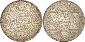 MAROKKO. 
Moulay al- Hasan I. 1873-1895. 10 Dirhems 1299 AH (1881). KM 8. . 

vz