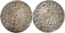 Bayern. 
Maximilian I., Herzog 1598-1623. Kipper-12&nbsp;Bätzner (48&nbsp;Kreuzer) o.J. Kurwappen mit MONETA u. hoher Krone / Löwe hockt n.l. und prä...