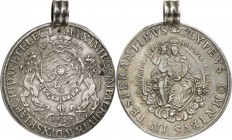 Bayern. 
Maximilian I., als Kurfürst 1623-1651. Taler 1627 Kurwappen zw. 2&nbsp;Löwen&nbsp;/ Madonna auf Wolken in Gloriole. Hahn&nbsp; 111, Witt.&nb...