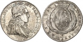 Sachsen, Albertinische Linie, nach 1547 Kurlinie. 
Friedrich August III. 1763-1806(-1827). 2/3 Taler (1/2 Konv.-Taler) 1801 IEC Dresden Geharn.Brustb...