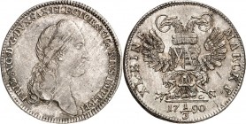 Sachsen, Albertinische Linie, nach 1547 Kurlinie. 
Friedrich August III. 1763-1806(-1827). 1/3 Taler (1/4 Konv.-Taler) 1790 Vikariat. Büste n.r. / Do...