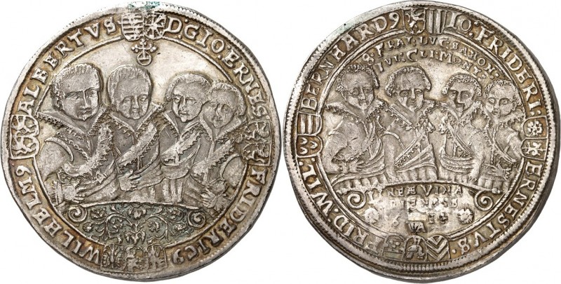 Sachsen/-Alt-Weimar. 
Johann Ernst u. s. sieben Brüder 1605-1619. Reichstaler 1...