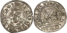 Trier, Erzbistum. 
Boemund II. von Warsberg 1354 - 1362. 1/2 Schilling 1,22g Trier. Büste von vorn / Gekreuzte Schlüssel. Noss&nbsp; 43ff. . 

ss