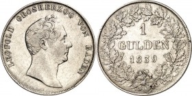 Baden. 
Leopold 1830-1852. Gulden 1839. AKS 92, J. 56. . 

ss